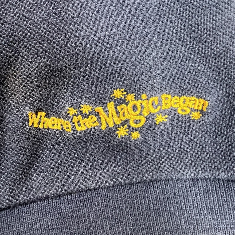 Disneyland‎ Resort Polo Shirt Men's XL Navy Blue Mickey Embroidered Logo - Picture 7 of 11
